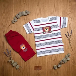 Boy's Printed Cotton Jersey 2Pcs Set Multicolor