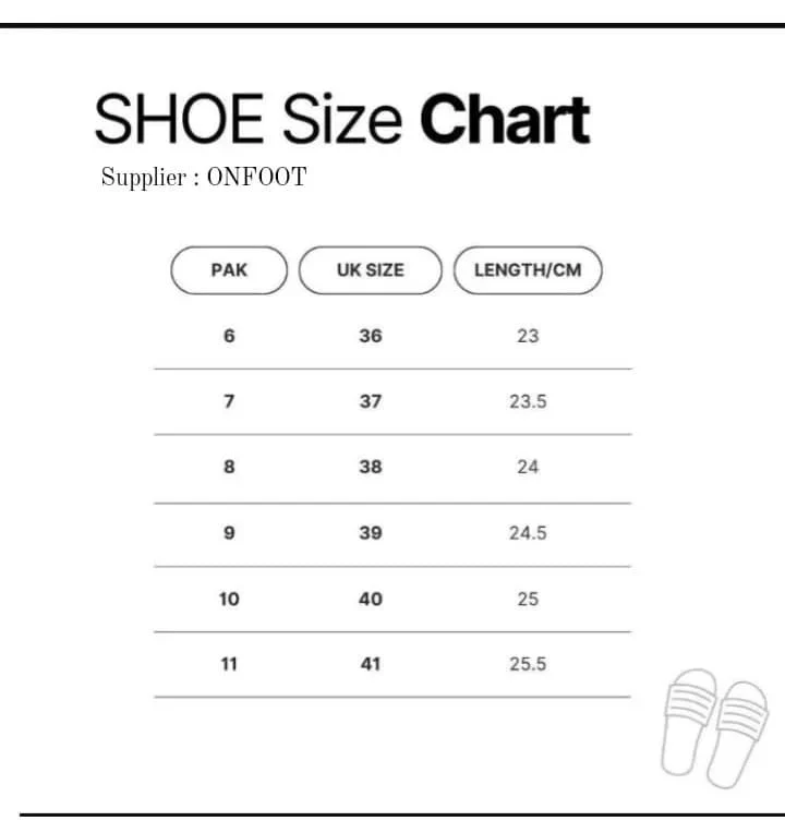 Shoes Size Chart