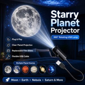 USB Ceiling Moon Earth Projection Atmosphere Light Starry Sky Lamp Night Light Romantic Bedroom Decoration Projector With 3 Lenses